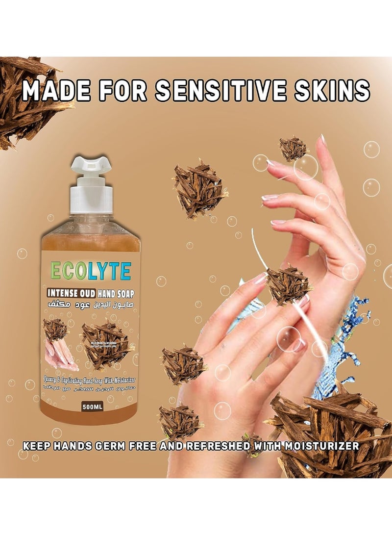 ECOLYTE+ Intense Oud Hand Soap 500ml - Image 3
